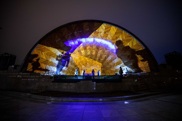 Light And Sound Show At The Hatch Shell In Boston, Massachusetts
