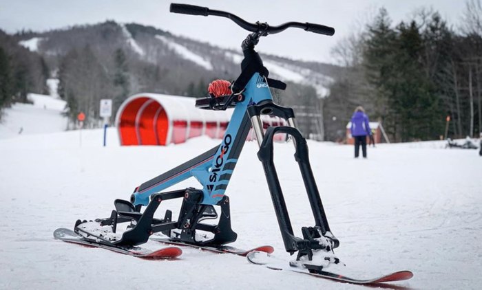 Winter is Coming So, Ride a Sno-Go Ski Bike Like an MTB - Bikerumor