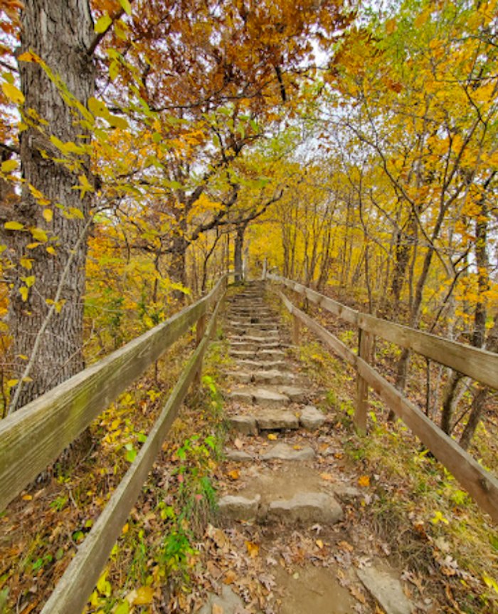 trail in Ledges State Park in Iowa
