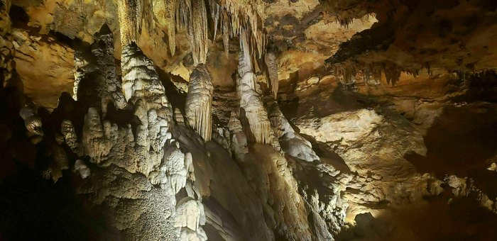 a photo of the ceiling of Luray Caverns in Virginia