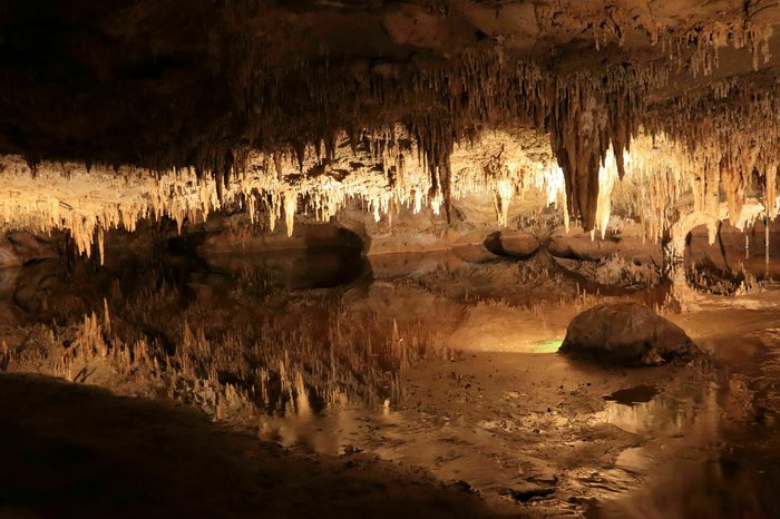 beautiful formations in Luray Caverns in Virginia
