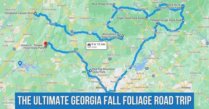 9 Of The Best Places To See Fall Foliage In Georgia This Season
