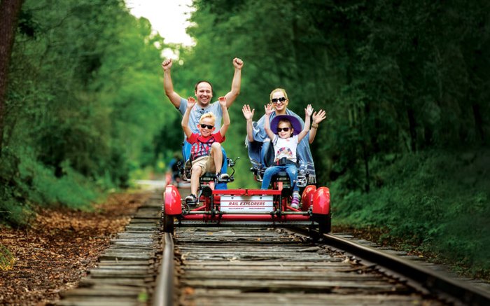 What is a rail bike? Behind the N.J. attraction selling out its maiden  voyage. 