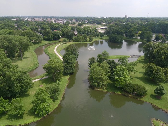hidden pond near NIU in DeKalb, Illinois