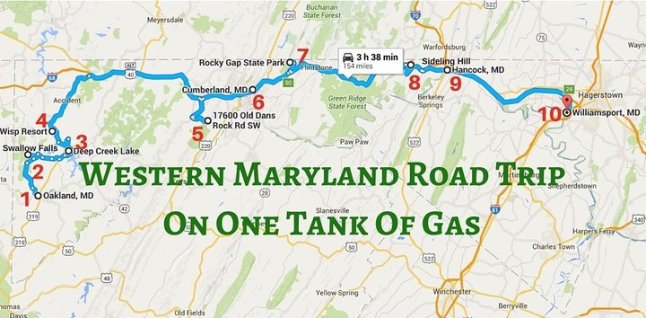 10 Amazing Places You Can Go On One Tank Of Gas In Western Maryland