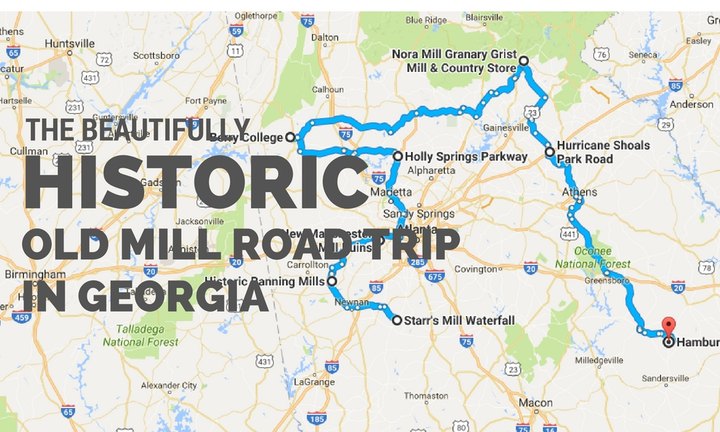 Take This Historical Old Mill Road Trip Through Georgia For A Trip Back In Time