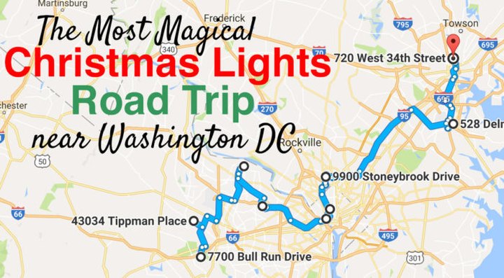 The Christmas Lights Road Trip Around Washington DC That's Nothing Short Of Magical