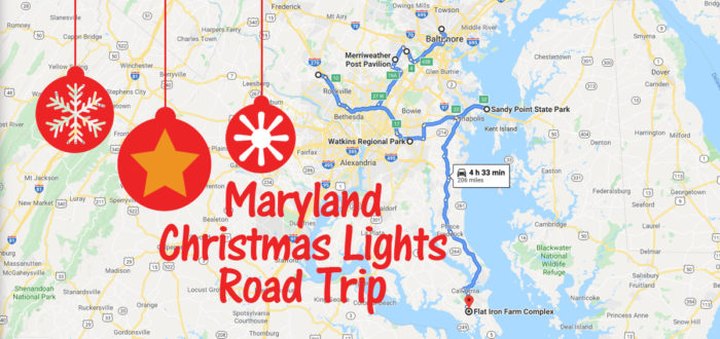The Christmas Lights Road Trip Through Maryland That Will Take You To 6 Magical Displays