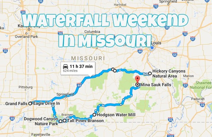 Here's The Perfect Weekend Itinerary If You Love Exploring Missouri's Waterfalls