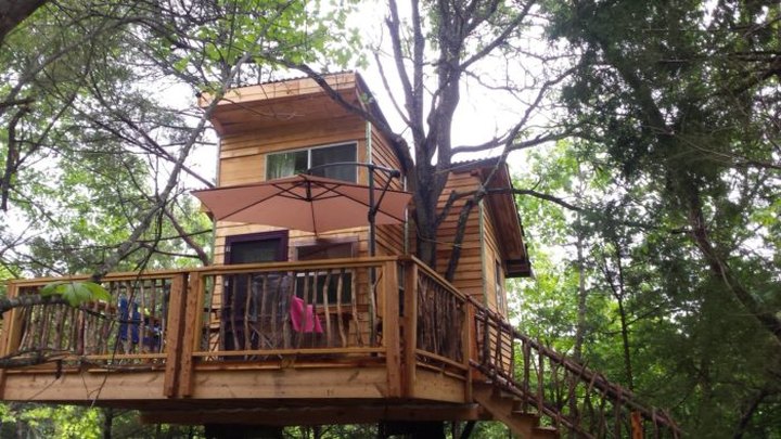 Sleep Underneath The Forest Canopy At This Epic Treehouse In Oklahoma