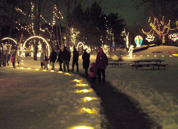 Take An Enchanting Winter Walk Through Woodland Lights In Ohio