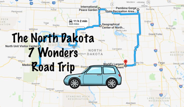 This Scenic Road Trip Will Take You To All 7 Wonders Of North Dakota