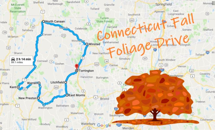 This 2-Hour Drive Through Connecticut Is The Best Way To See This Year's Fall Colors