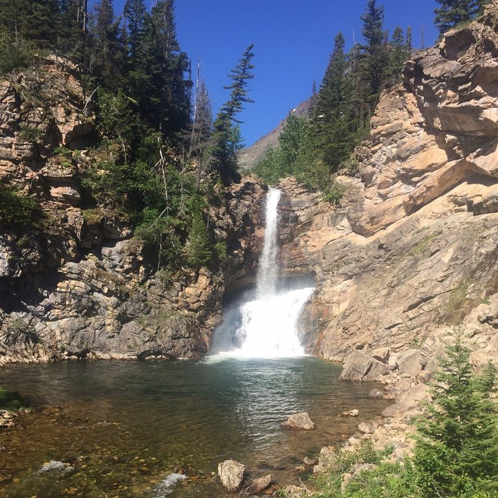 This Two-Tiered Waterfall In Montana Is Definitely Worth The Hike