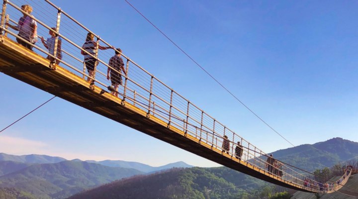 The Views From The Longest Pedestrian Suspension Bridge In America, Tennessee's SkyBridge, Will Blow You Away