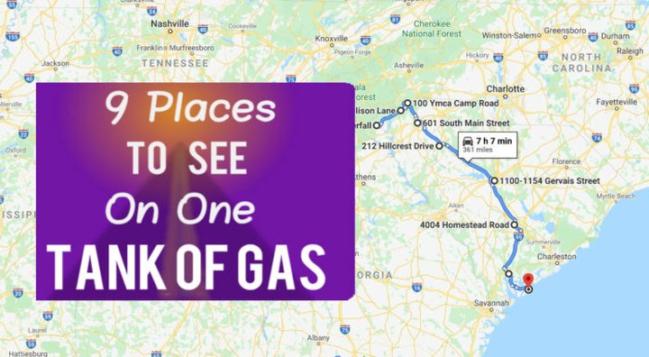 9 Amazing Places You Can Go On One Tank Of Gas In South Carolina