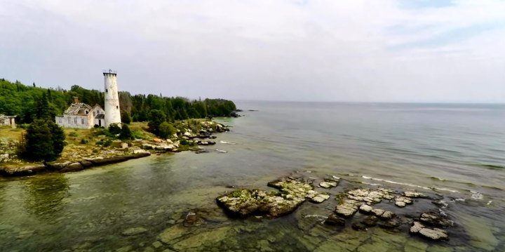 A Drone Flew High Above An Uninhabited Island In Michigan And Caught The Most Incredible Footage