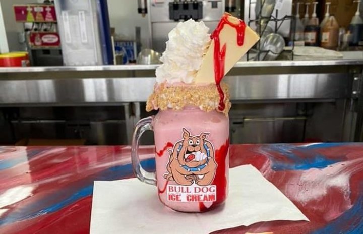 Bulldog Ice Cream Near Cleveland Serves Up Strawberry Cheesecake Shakes To Die For