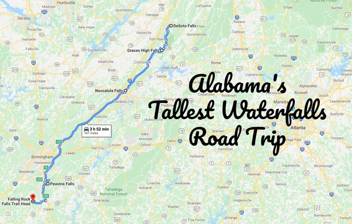 Spend The Day Exploring Alabama's Tallest Falls On This Wonderful Waterfall Road Trip