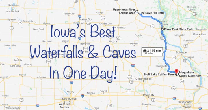 Take This Unforgettable Road Trip To Experience Some Of Iowa's Most Impressive Caves And Waterfalls