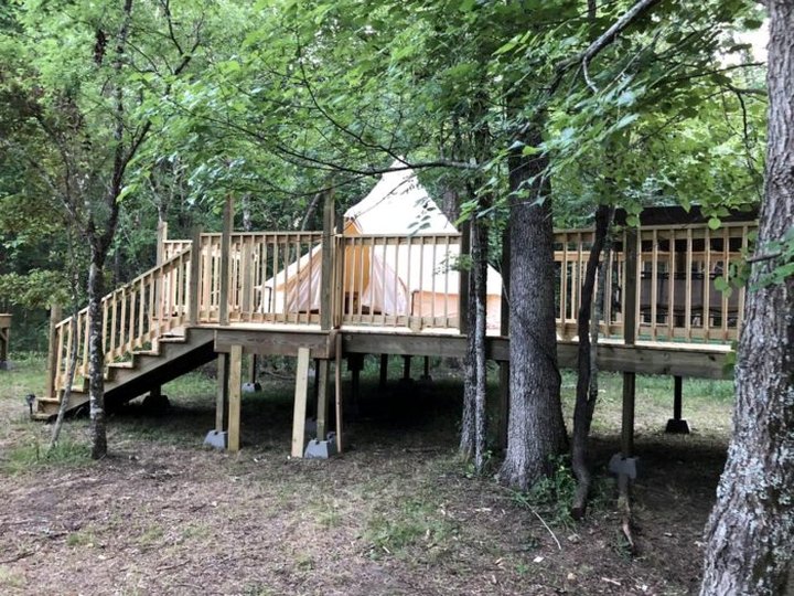 Experience The Ultimate Glamping Getaway At Bell Tents, Nestled In The Woodlands Of Oklahoma
