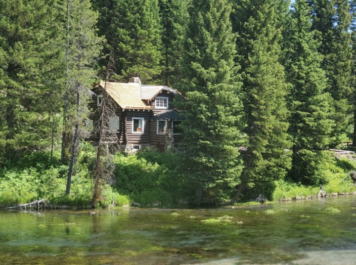 The Johnny Sack Cabin Is A Beautiful Landmark Located At Big Springs In Island Park, Idaho