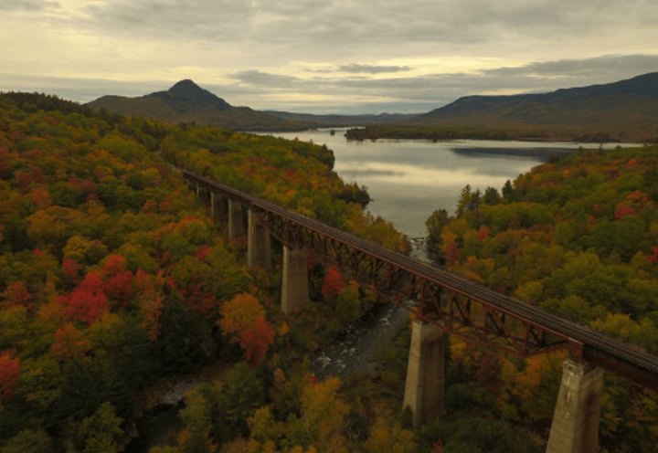 Maine's Tallest And Longest Train Trestle Offers Some Of The Most Astounding Views In The State