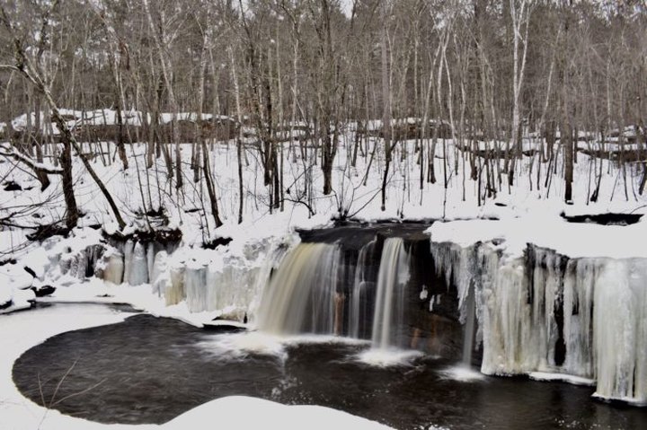 Take A Snowy Hike To A Hidden Waterfall At Minnesota's Banning State Park This Winter