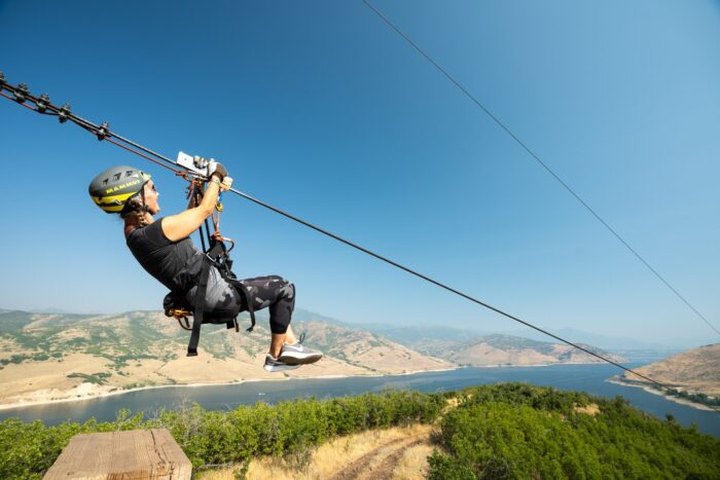 Take A Ride On The Longest Zipline In Utah At Deer Creek State Park