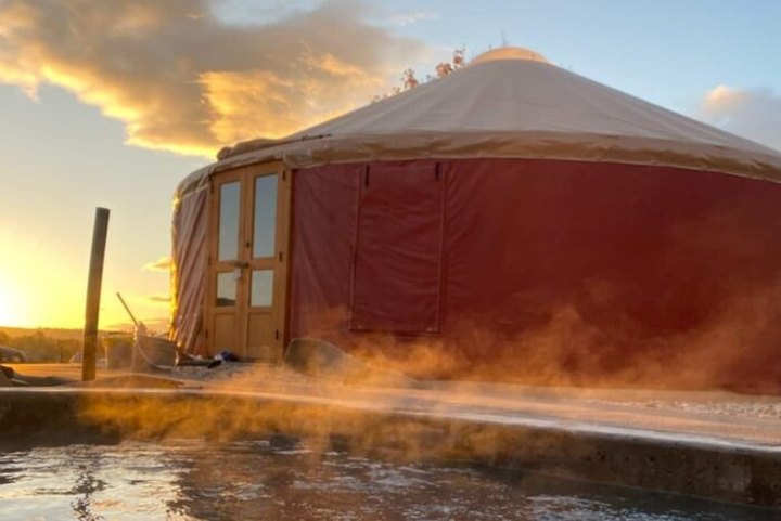 Enjoy Your Own Private Geothermal Pool At This Riverside Yurt In Idaho