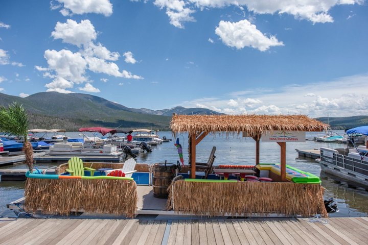 Turn Colorado's Grand Lake Into Your Own Oasis By Renting A Motorized Tiki Bar                                        