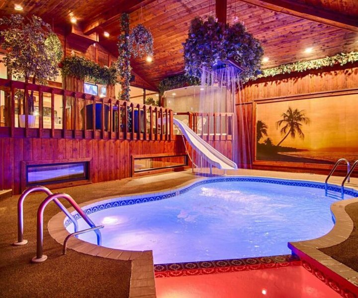 Enjoy Your Own Private Pool With A Waterfall When Staying At Sybaris In Wisconsin  