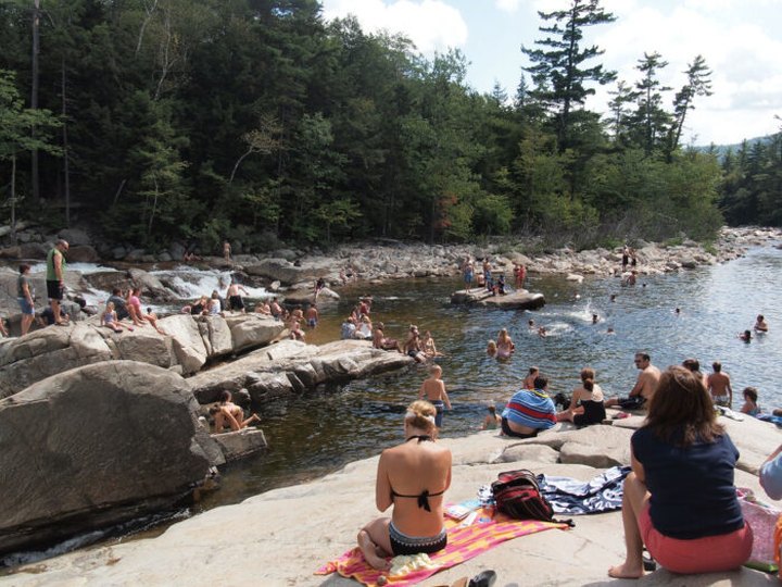You'll Want To Spend The Entire Day At The Gorgeous Natural Pool In New Hampshire's Lower Falls In Conway
