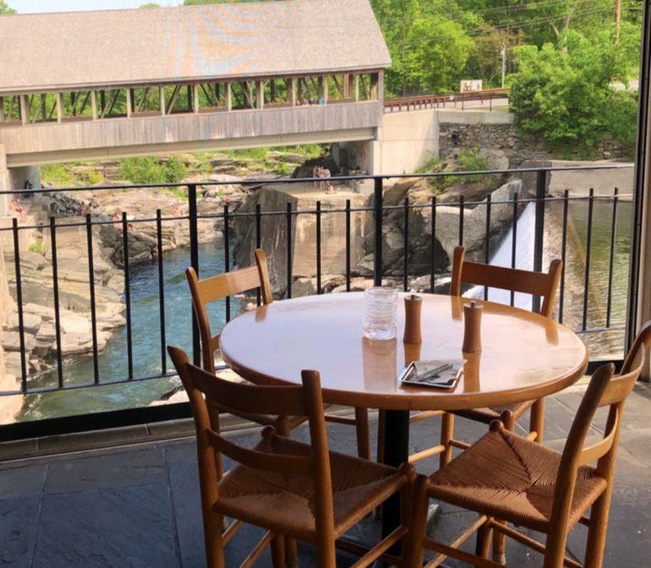Dine While Overlooking Waterfalls At The Mill At Simon Pearce In Vermont