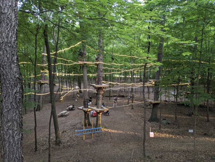 Soar Like An Eagle On TreeRunner Rochester Adventure Park’s New Zipline In Michigan