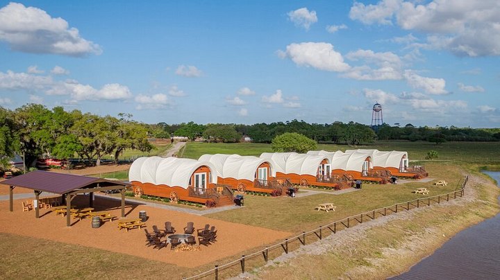 Spend The Night Glamping In A New Covered Wagon At Westgate River Ranch Resort In Florida