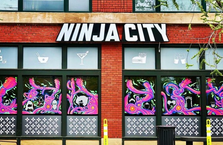 Dining At Ninja City In Cleveland Is Like Stepping Into A Colorful Anime