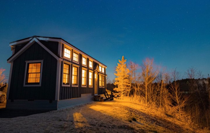 Winter Luxury Awaits At This Two Bedroom Tiny House In Maine
