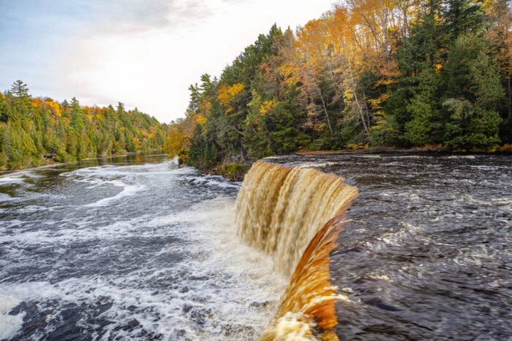 See The Largest Waterfall In Michigan At Tahquamenon Falls State Park