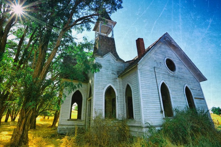 A Church Was Built And Left To Decay In Sherman County, Oregon