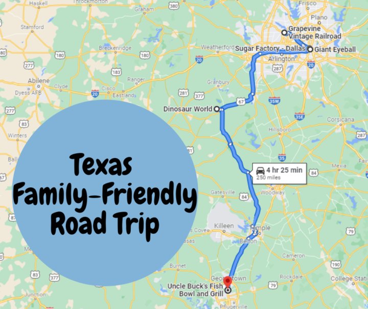 This Family Friendly Road Trip Through Texas Leads To Whimsical Attractions, Themed Restaurants, And More