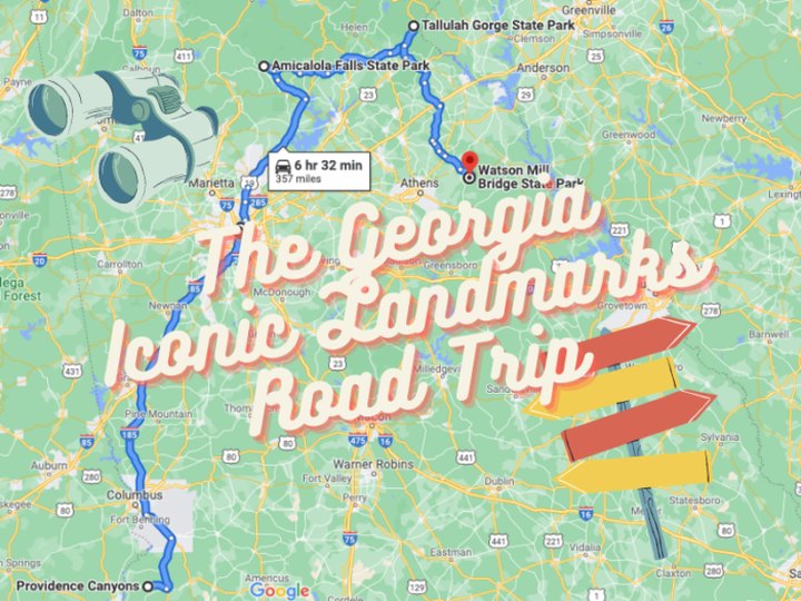 This Epic Road Trip Leads To 7 Iconic Landmarks In Georgia