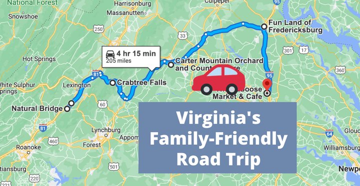 This Family-Friendly Road Trip Through Virginia Leads To Whimsical Attractions, Themed Restaurants, And More