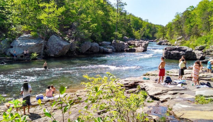 Enjoy Cool, Crisp Water At This Secluded Swimming Hole In Alabama