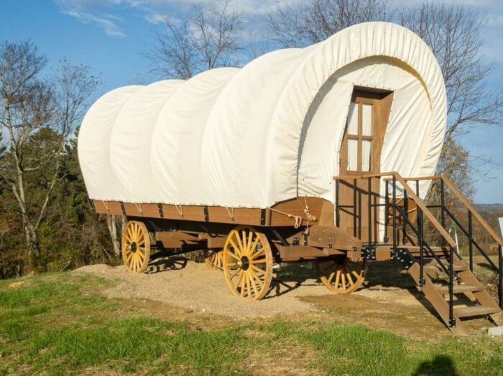 Channel Your Inner Pioneer When You Spend The Night Inside A Covered Wagon In Ohio