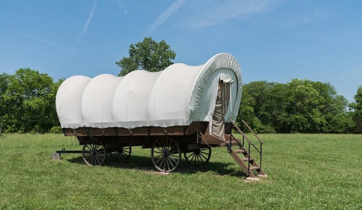 Channel Your Inner Pioneer When You Spend The Night At This Covered Wagon Campground In Marthasville, Missouri