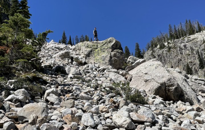 Climb A Natural Rock Staircase Into The Clouds On The Delta Lake Trail In Wyoming's Teton Range