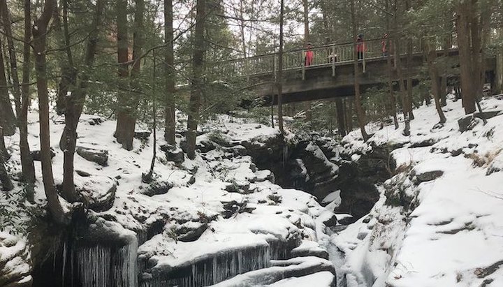 Seeing The Iconic Seven Tubs Nature Area Covered In Snow Proves That Winter In Pennsylvania Is Magical
