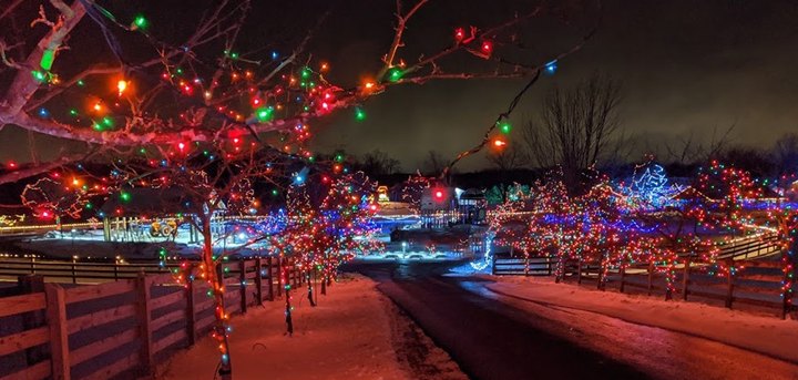 There Are More Than 30 Lighted Displays At Ohio's Country Lights Drive-Thru In Lake Metroparks Farmpark