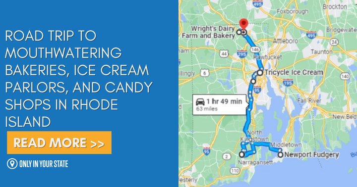 Take A Road Trip To Mouthwatering Bakeries, Ice Cream Parlors, And Candy Shops Along This Magical Rhode Island Dessert Trail